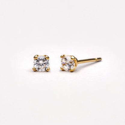 Zircon Stud Earrings – waterproof earrings by Mari Gavane (view 3)