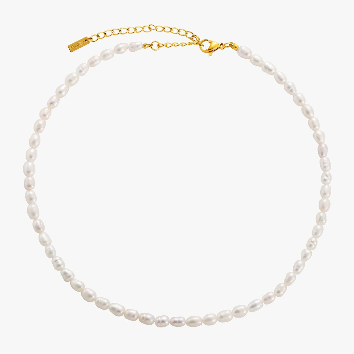 Colar de pérolas de água doce Mari Gavane, chokers elegantes com pérolas brancas, detalhes delicados e acabamento refinado.