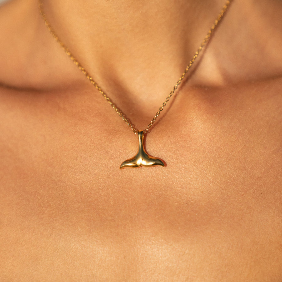 Whale Tail Necklace – waterproof necklace by Mari Gavane (view 2)