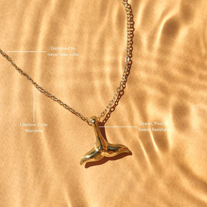 Whale Tail Necklace – waterproof necklace by Mari Gavane (view 3)
